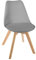 UNIVERSDECOR Chaise Style Scandinave Stockholm (Gris Clair, 1 Chaise Stockholm Style Scandinave)