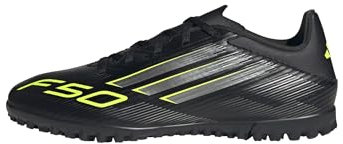 adidas Unisex F50 Club Turf Football Boots, core Black/Iron met./Lucid Lemon, 6 UK