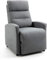 Mingone Fernsehsessel TV Sessel Relaxsessel mit Liegefunktion Modern Schmal Loungesessel Liegesessel mit 155° Liegefunktion bis 150kg aus Leinenstoff, Grau