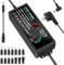 Fuente de Alimentación Universal 5A 120W, Vankarr Adaptador de Corriente Ajustable DC 3V-24V, 100V-240V AC a DC, 14 Conectores, para Electrónica Doméstica, Máx. 5A