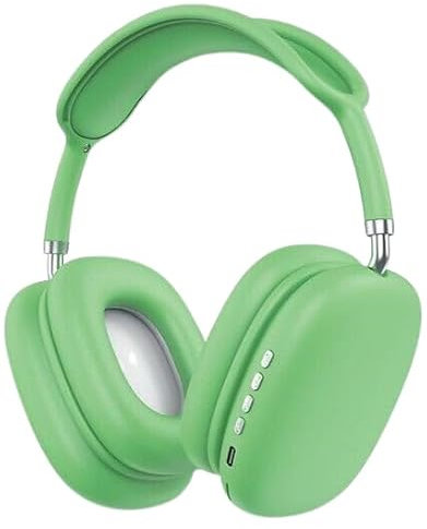 ReTaaj P9 Wireless Bluetooth Headphones with Noise Cancelling HiFi Stereo Over-Ear Headset Home Gym Office Gaming Earphones (Green)