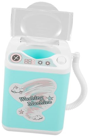 HONMEET Mini Waschmaschine Für Simulation Automatische Für Make-up-Pinsel Interaktives Spielzeug Handfertigkeiten Und Verantwortung Blaues Design Für Jungen Und Mädchen