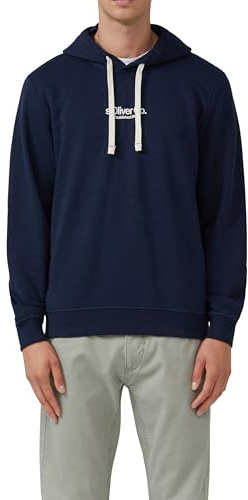 s.Oliver Kapuzenpullover aus Baumwollmix mit Logo-Print