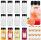 12PCS Shot Bottles with Lids, 120ml/4oz Reusable Small Plastic Bottles with Lids and Stickers for Juice Smoothie Milk Water Beverages