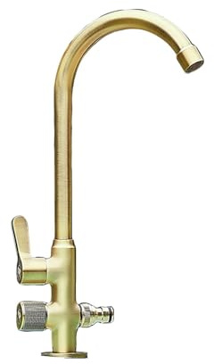SXWYLZ Robinet D'Eau Froide Extérieur Antigel avec Inverseur Robinet Double Sortie Jardin Rotation à 360° Double Poignée,Couleur Antique