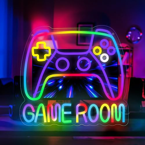 panthem Gamer Neon Sign, Game Controller LED Sign for Gaming Room Decor Gamepad Video Game Neon Sign Gaming Neon light for Teen Boy Room Wall Decor Best Gamer Gifts for Boys (Colorful-5)