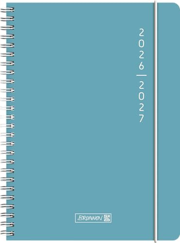 Schülerkalender 2026/2027 Plain Blue | A5, Kunststoff: 2 Seiten = 1 Woche ; Kalendarium: 18 Monate Juli 2026 bis Dezember 2027