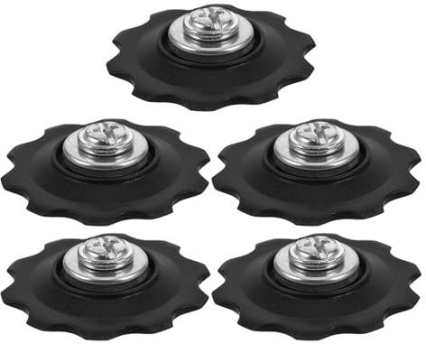 Happyyami 5 Stück Mountainbike Schaltwerk Führungsrollen Leichte Aluminium Schaltröllchen Schwarz Geräuscharm Kompatibel für MTB Schaltwerk