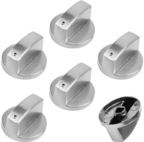 6 Pièces Bouton Plaque de Cuisson, 6 mm Bouton Rotatifs Universels pour Réchaud à Gaz, Poêle pour Cuisinière à Gaz le Four et la Plaque de Cuisson