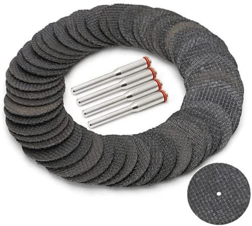 Drilax 32mm Fiberglasverstärkte Trennscheiben – 50 Stück Schleifscheiben mit 4 Dornen – Robuste Trennscheibe für Metall Holz Kunststoff – Kompatibel mit Dremel (ähnlich 426 426b)