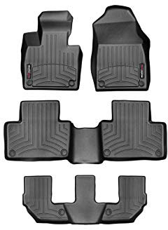 Passgenaue Fußmatten gummimatten passend für: Volvo XC90 2.Gen 2015-19|Schwarz|1., 2. und 3. Reihe Weathertech FloorLiner
