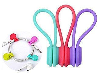 Gwill 5 Pack Magnetic Earphone Winders Organizer Cord Wraps Compatible Headphones, iPhones, Kindle, Ear Pods Cords