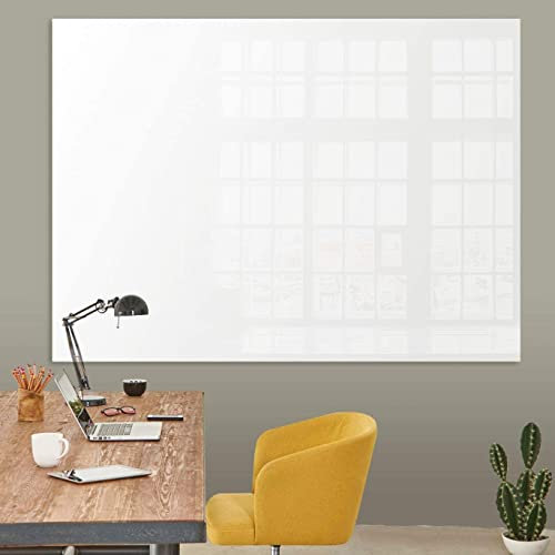 Premium Magnettafel aus Glas, Whiteboard rahmenlos, Pinnwand magnetisch, Glastafel inkl. 5 Magnete, Magnetwand beschreibbar, Wandtafel, Memoboard (120 x180 cm)