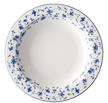 Arzberg 41382-607671-10123 Lot de 2 assiettes creuses en acier inoxydable Motif fleurs bleues 23 cm