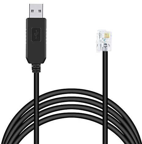 Suamdoen Cable serie USB RS232 a RJ9 para conexión de PC para Celestron Nexstar EQ6, cable de control manual, cable adaptador serie