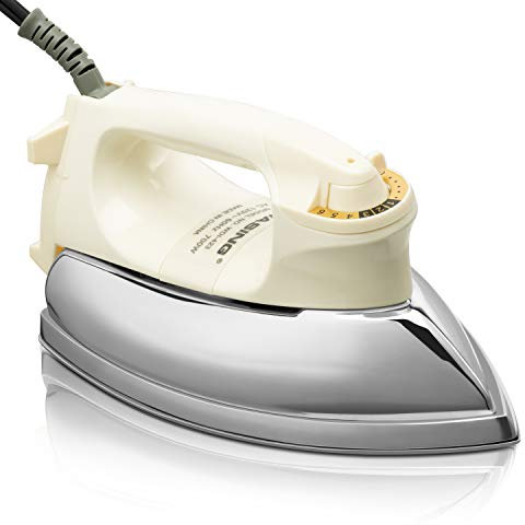 WASING Lightweight Portable Dry Iron for Industry Household Usage Upgraded Mirror Stainless Steel Soleplate Without Steam 700W Gift for Housewarming