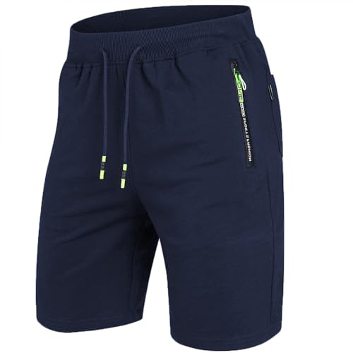 ZOXOZ Kurze Hosen Herren Shorts Sommer Baumwolle mit Reissverschluss Taschen
