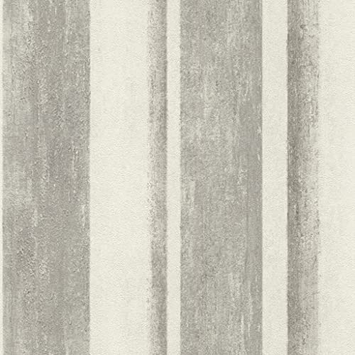 Rasch Tapeten Vliestapete (Grafisch) Grau weiße 10,05 m x 0,53 m Linares 617764