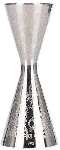 EVTSCAN Double Cocktail Jigger, 30ml 45ml Bellissimo jigger in acciaio inossidabile con scala Drink Wine Misurino Accessori per bar Tazza da barista Accessori per bar Strumento di misurazione versator