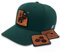 TS Baseball Cap mit Lederpatch, Basecap, Kappe, Mütze mit wechselbaren Motiven, Patch, Casino, Pokern, Pokerkarten, Pokerchips, Würfel, Size S/M grün