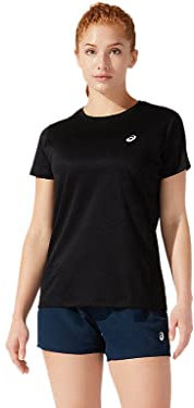 ASICS Damen Core Shortssleeve Top Laufbekleidung T-Shirt Performance Black - Schwarz XL