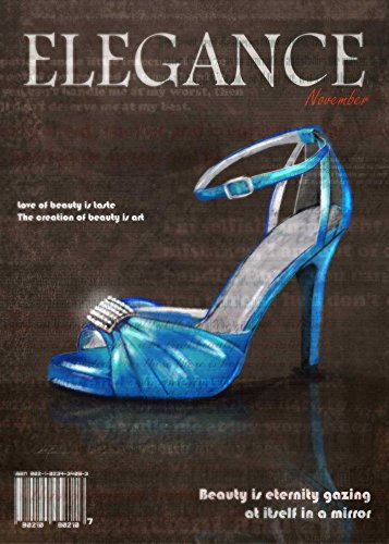 Leinwandrahmen mit amerikanischer Box Haute Shoe 2 Roko Ken – modischer vertikaler Kunstdruck Schuh schwebender Rahmen 86 x 61 cm