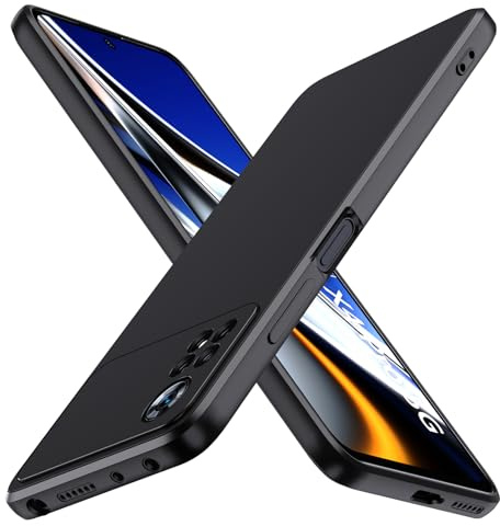 ivoler Silikon Hülle für Xiaomi Poco X4 Pro 5G mit Kameraschutz, Ultra Dünne Weiche Stoßfest Schutzhülle Flexible TPU Matte Schwarz Handyhülle Kratzfest Case Cover