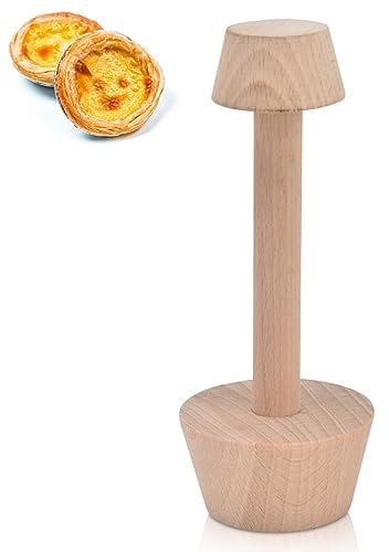 Tamper de tarta, Tamper de pastelería de madera Molde de tarta de doble cara para muffin, tartas de nuez, tartas de queso, mini herramienta para hacer tartas