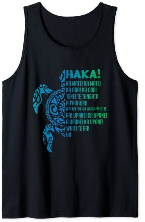 Neuseeland Haka Ka Mate Lied Schildkröte Rugby Maori Tank Top