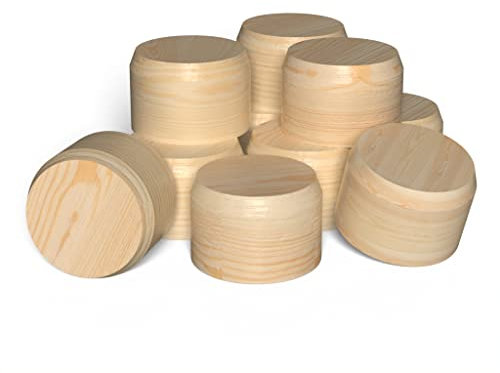 Heimatspäne Querholzplättchen Fichte [150 Stück - Ø10mm] - Konusplättchen aus natürlichen Fichtenholz unbehandelt, Querholzdübel zum Ausbessern von Astlöchern