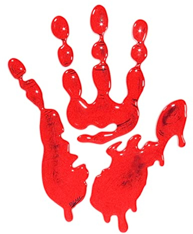 BIKE-label Tankpad 3D Motorrad Aufkleber Reflex Rot Hand Abdruck X507605