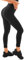 Walifrey Leggings Damen, High Waist Leggings für Damen Opak Leggings 1 Packung Schwarz XXL