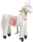 PONNIE Reitpferd mit Rollen Unicorn S (3-6 Jahre), Spielpferd zum Reiten mit Abnehmbarer Rosa Sattel und Halfter mit Zaumzeug, Kämmbare Mähne und Schwanz, Plüschpferd zum Reiten für Kinder