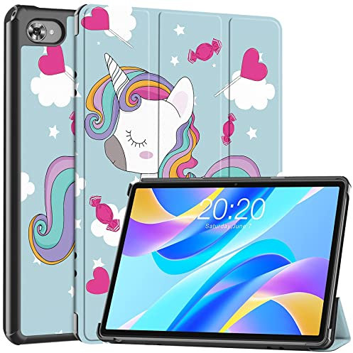 XITODA Hülle für Teclast P30S 2023, Flip Case Cover mit Standfunktion Schutzhülle für Teclast P30S 10,1 Zoll Tablet, Einhorn