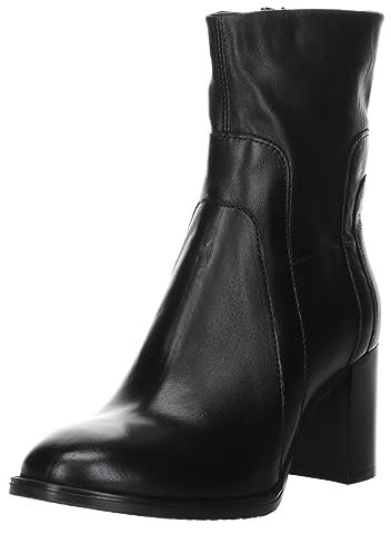 Mjus Damen Stiefeletten Schuhe Stiefelette Glattleder Elegant Freizeit uni Stiefelette schwarz Damen
