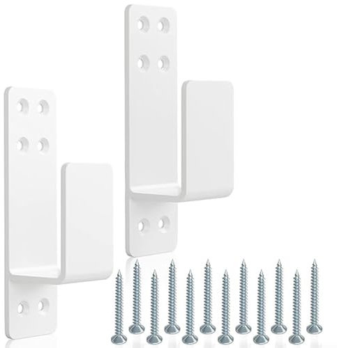 2x4 winkel metall, verstärkte Tür Barrikade Klammern für Home Security, langlebig(White)