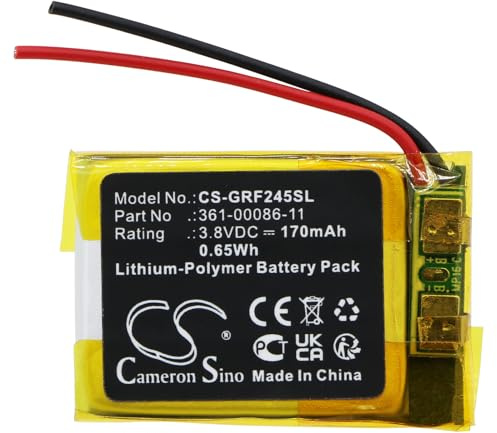 TCTK Akku 170mAh Kompatibel mit [Garmin] Forerunner 245, Forerunner 245 Music Ersetzt 361-00086-11