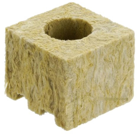 GREEN24 8 Steinwollewürfel Kulturblock 75x75x65mm einzeln entnehmbar - Steinwolle für Pflanzenanzucht und Hydroponik - Für Samen, Saatgut und Stecklinge