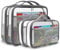 holay 4 Packs PVC Zippered Blocks Set, Toy, Clay, Board game Storage Organizer Case (Name Tag, Manual Pocket) (Grey, Small,Large)