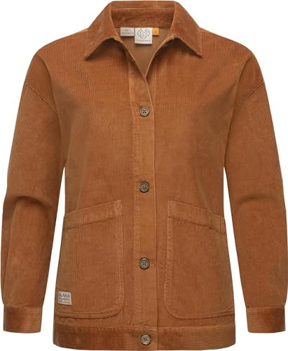Ragwear Damen Cordjacke Ennea Brown Sugar Gr. XL