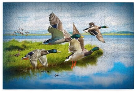 Ente, Puzzles 1000 Teile Holzpuzzle Spielzeug Familienspiel Wanddekoration