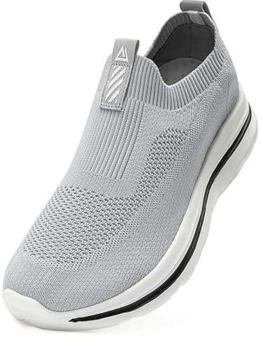 ODCKOI Herren Slip on Sneakers Mesh Atmungsaktiv Laufschuhe Bequem Turnschuhe Outdoor Fitness Sportschuhe Leichtgewichts Straßenlaufschuhe-QIANHUI-47