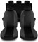 Susy Shop Coprisedili Auto Compatibili Per Punto, Set Fodere Anteriori Posteriori,Schienale Posteriore Intero, Lavorazione MADE IN ITALY (Nero/Grigio Scuro)