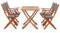 HETFTJN Mini Lounge Bierzeltgarnitur Balkon Set Gartenlounge - 5-TLG. Garten-Essgruppe Grau Massivholz Eukalyptus für Restaurant Garten Hof Terrasse
