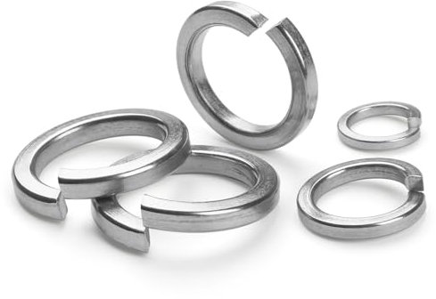 BOUMVID 50 Stück Federringe M6, Federring Form B nach Federring Glatt, 304 Edelstahl DIN 127 A2 V2A Spiralförmige Federscheibe Federscheiben Sprengring Unterlegscheiben