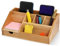 Behogan Schreibtisch Organizer mit Schublade, Große Kapazität Tischorganizer Stiftehalter, Stiftehalter aus Bambus, Multifunktionale Schreibtischablage aus Bambus für Schreibtisch, Büro, Home-Office