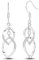 CYMYSS Ohrringe Silber 925 Hängend Zirkonia Ohrringe Earrings Ohrhänger Silber 925 Hängeohrringe für Damen Geschenk für Frauen Freundin Mama (Diamantförmige Drehlünette)
