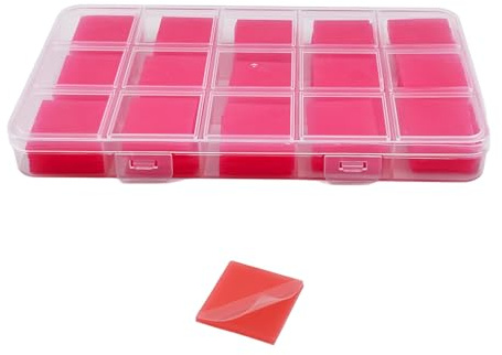 LIRUNQIU Diamant-Malerei-Kleberwachs mit Aufbewahrungsbox, 105 Stück, hochfester Wachs, Ton für 5D-Diamantkunst, langlebige Diamant-Punktbohrwerkzeuge für Erwachsene und Kinder (rot)