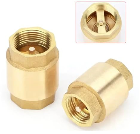 BgnEhRfL Messing-Rohrverschraubungen 1pc NPT Messing Rückschlagventil Innengewinde Inline-Feder for Wasserkontrolle(1.25 Inch)