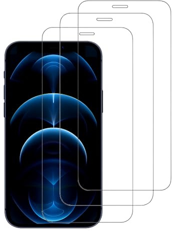 3 Pièces Verre Trempé Pour iPhone 12 Pro Max Film Ecran Protection écran Protect Vitre Protecteur Ultra Résistant Anti Rayures Sans Bulles Dureté 9H Glass Haut Définition 6,7 Pouces HD Transparent
